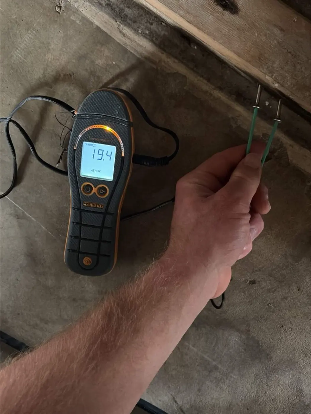 Documented moisture readings in Ripley County, IN